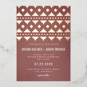 Invitation En Aluminium Mariage Terre Cuite Sud-Ouest Éclat
