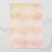 Invitation En Aluminium Mariage tournesol pampas herbe blush fleurs automn (Verso)