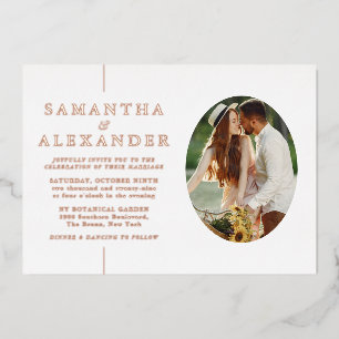Invitation En Aluminium Mariage tout-en-un blanc moderne
