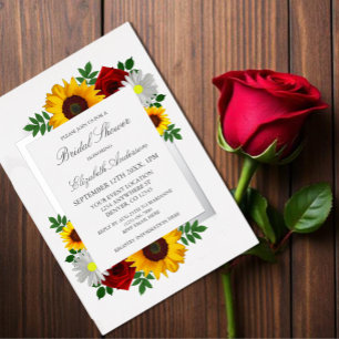 Invitation En Aluminium Mariage Traditionnel Floral Fête de Fiançailles