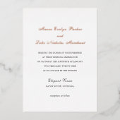 Invitation En Aluminium Mariage Traditionnel Intemporel (Recto)