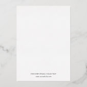 Invitation En Aluminium Mariage Traditionnel Intemporel (Verso)
