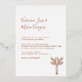 Invitation En Aluminium Mariage tropical simple à main tiré Palm Tree (Recto)