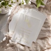 Invitation En Aluminium Mariage Typographie Luxueuse