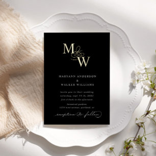 Invitation En Aluminium Mariage Typographie Luxueuse