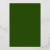 Invitation En Aluminium Mariage vert élégant (Verso)