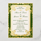Invitation En Aluminium Mariage vert Elegrant (Recto)