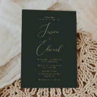Mariage Vert et Doré avec Feuille de Papier d'Alum