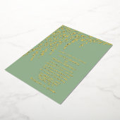 Invitation En Aluminium Mariage Vert Sage clair Gold Wilds (Rotation)