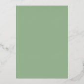 Invitation En Aluminium Mariage Vert Sage clair Gold Wilds (Verso)