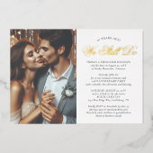 Invitation En Aluminium Mariage Vow Renouvellement Anniversaire Fête Photo (Recto)