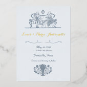 Invitation En Aluminium Marie Antoinette French Rococo inspiré Mariage (Recto)