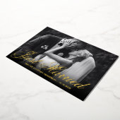 Invitation En Aluminium Mariés à peine ! | Annonce de mariage élégante ave (Rotation)