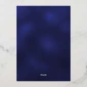 Invitation En Aluminium Marine bleu argent 50e anniversaire fabuleux (Verso)