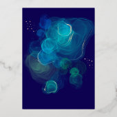 Invitation En Aluminium Marine bleu Vrai or (Verso)