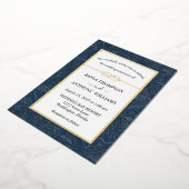 Invitation En Aluminium Marine Bleue Africaine Tribal Tout en un (Rotation)