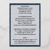 Invitation En Aluminium Marine Bleue Africaine Tribal Tout en un (Verso)