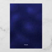 Invitation En Aluminium Marine or bleu 50e anniversaire fabuleux (Verso)