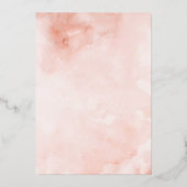 Invitation En Aluminium Marine Robe florale rose pâle Quinceanera (Verso)