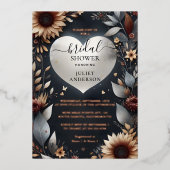 Invitation En Aluminium Maroon traditionnel Automne Fête des mariées Bourg (Recto)