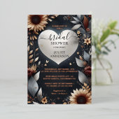 Invitation En Aluminium Maroon traditionnel Automne Fête des mariées Bourg (Debout devant)