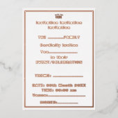 INVITATION EN ALUMINIUM MARQUE BLANCHE MODERNE ET PERSONNALISABLE VÉRIFIÉE (Recto)