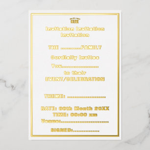 INVITATION EN ALUMINIUM MARQUE BLANCHE VERIFIEE PERSONNALISABLE MODERNE ET