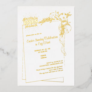 Invitation En Aluminium Matthew 28:6 Il Est Ressuscité Œufs de Pâques Reli