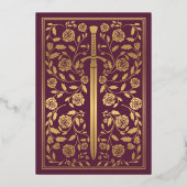 Invitation En Aluminium Mauve Royal Médiéval Mariage d'épée Enregistrer la (Verso)