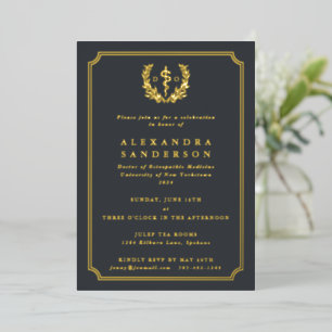Invitation En Aluminium Médecin gris de médecine ostéopathique