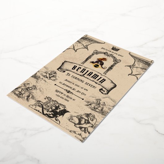 Invitation En Aluminium médiéval (Rotation)