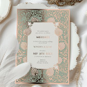 Invitation En Aluminium MEHENDI Ceremony Rose Gold Foil Accents Mariage