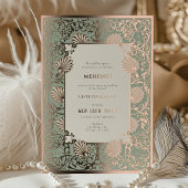 Invitation En Aluminium MEHENDI Ceremony Rose Gold Foil Accents Mariage