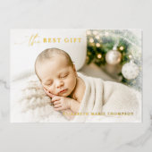 Invitation En Aluminium Meilleur Cadeau Neige Vignette Photo Complète Noël (Recto)