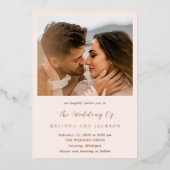 Invitation En Aluminium Melinda Mariage moderne (Recto)