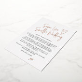 Invitation En Aluminium Même amour, mariage plus petit, annonce en véritab (Rotation)