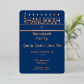 Invitation En Aluminium Menorah de Hanoukka joyeuse (Debout devant)