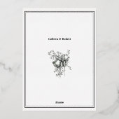 Invitation En Aluminium Menu de mariage Art Nouveau vintage (Verso)