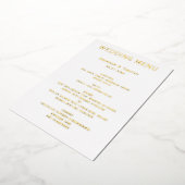 Invitation En Aluminium Menu de mariage gay en véritable feuille d'or (Rotation)