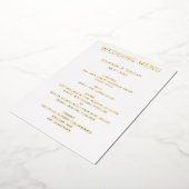 Invitation En Aluminium Menu de mariage gay en véritable papier d'or (Rotation)