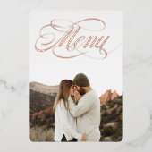 Invitation En Aluminium Menu d'invitation en véritable feuille métallique  (Recto)