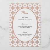 Invitation En Aluminium Menu mariage complexe en or Rose (Recto)