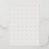 Invitation En Aluminium Menu mariage complexe en or Rose (Verso)