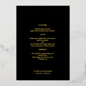 Invitation En Aluminium Menu mariage Élégante calligraphie Real Foil Card (Recto)