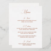 Invitation En Aluminium Menu Mariage moderne Nancy (Recto/Verso)