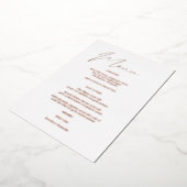 Invitation En Aluminium Menu Moderne Chic Foil & Blanc (Rotation)