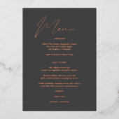Invitation En Aluminium Menu Moderne Chic Foil Grey (Recto)