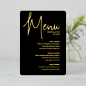 Invitation En Aluminium Menu moderne Flair (Debout devant)