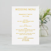 Invitation En Aluminium Menu Real Gold Foil Gay Mariage (Debout devant)