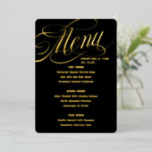 Invitation En Aluminium Menu si chic réel (Debout devant)